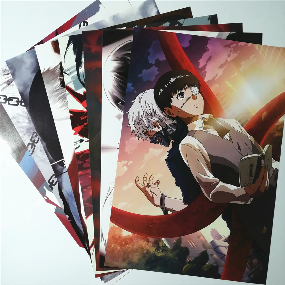 8 *(42x29 см) постеры Токийский Гуль аниме наклейки на стену тоука Кирисима вокруг