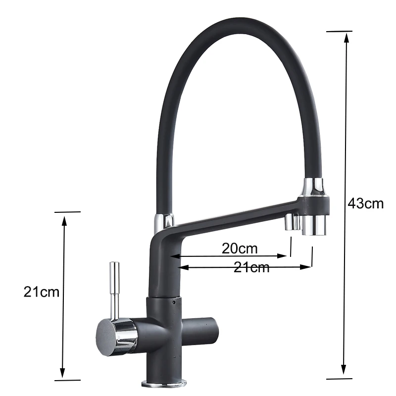 

Chrome Purification Kitchen Sink Faucet Deck Mount 3 Way 360 Swivel Pure Water Kitchen Sink Faucet Mixer Tap Drinking Water Tap
