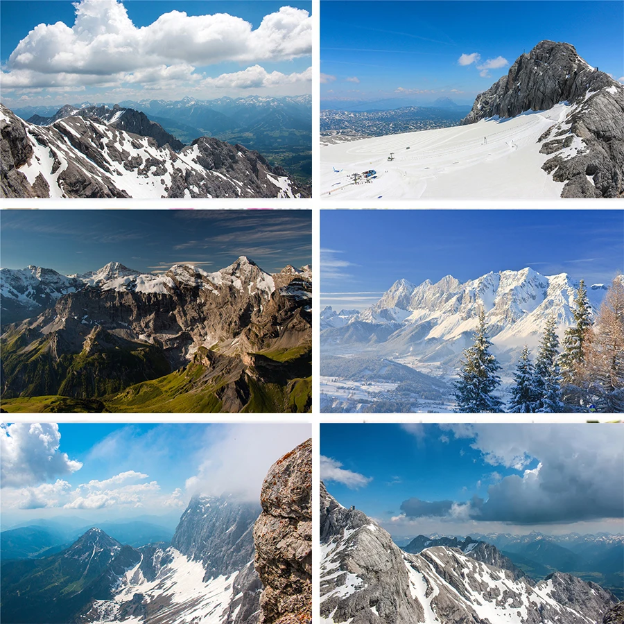 Nitree сосна лес зима снег гора пик природный пейзаж Фотофон реквизит для