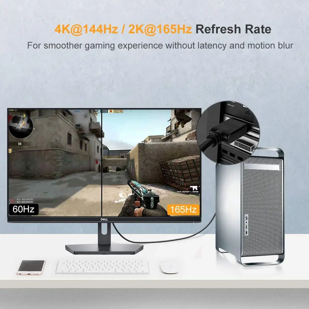 Кабель DisplayPort 8K 1 4 кабель DP/DP позолоченный с разрешением видео при 60 Гц 4K 144 2K 165 и