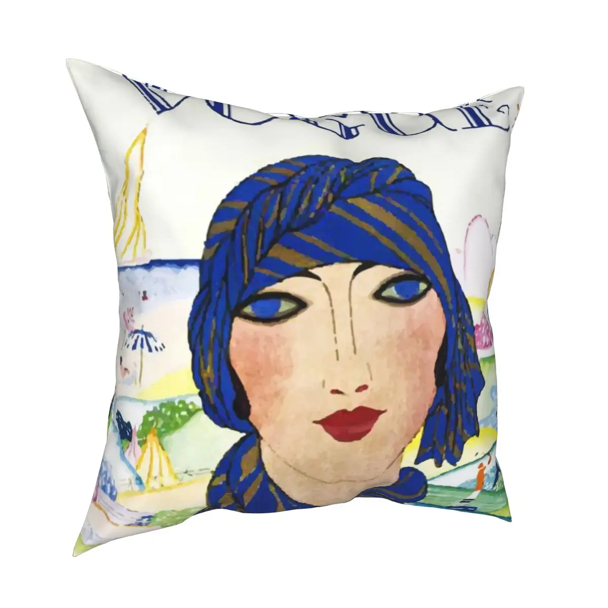 

Vintage Vogue Cover Pillowcase Printing Polyester Cushion Cover Decoration Throw Pillow Case Cover Seater Wholesale 45X45cm
