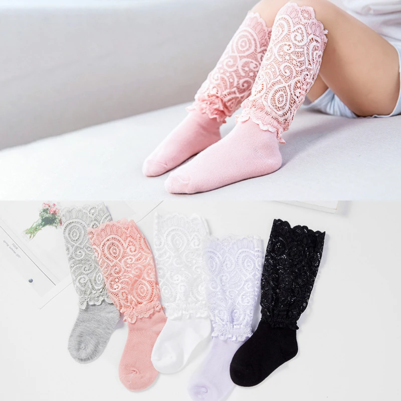 

1Pair Girls Beauty Lace Knee Socks Princess Style Toddler Long Socks Summer Socks for Girls Baby Dresses Clothes Accessories