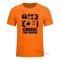 choose your weapon gamer t shirt arcade video tv controller hipster tumblr male t shirt for men harajuku aesthetic clothes