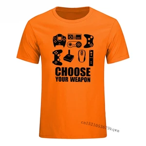 Choose Your Weapon Gamer T Shirt Arcade Video TV Controller Hipster Tumblr Male T Shirt for Men Harajuku Aesthetic Clothes