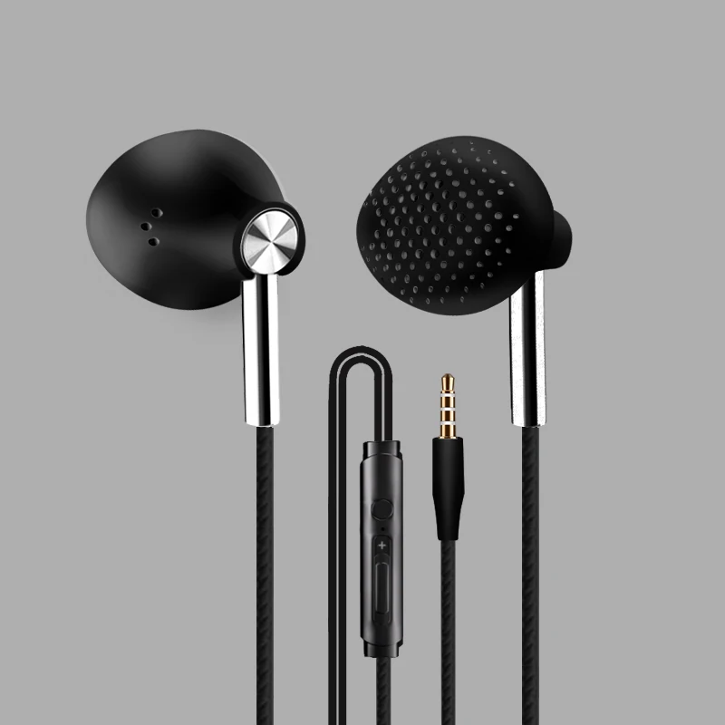 Black KISSCASE 6D стерео Бас 3,5 мм проводные наушники стерео наушники Спортивная Музыкальная гарнитура с микрофоном для Xiaomi Mi 8 9 SE наушники наушники проводные наушники xiaomi наушники для компьютера игровые наушники - Цвет: Black