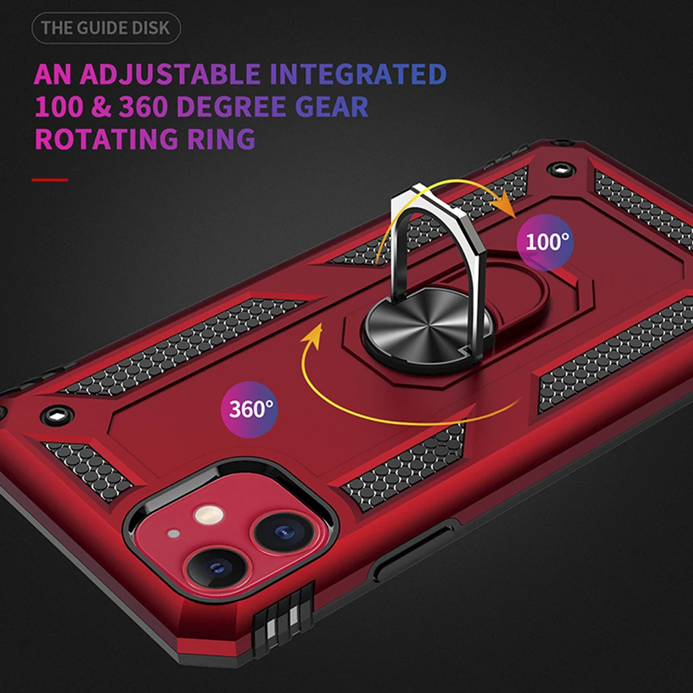 Metal Ring Case For Moto One Zoom Pro Action Vision Macro Hyper E6 Play G6 G7 Plus Z4 E5 G8 G Stylus Armor Holder Cover | Мобильные