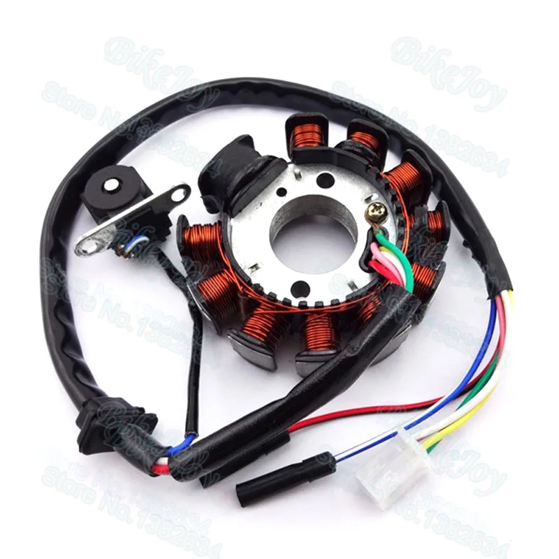 11 полюсов постоянного тока статор зажигания магнитная катушка для GY6 125cc 150cc Мопед