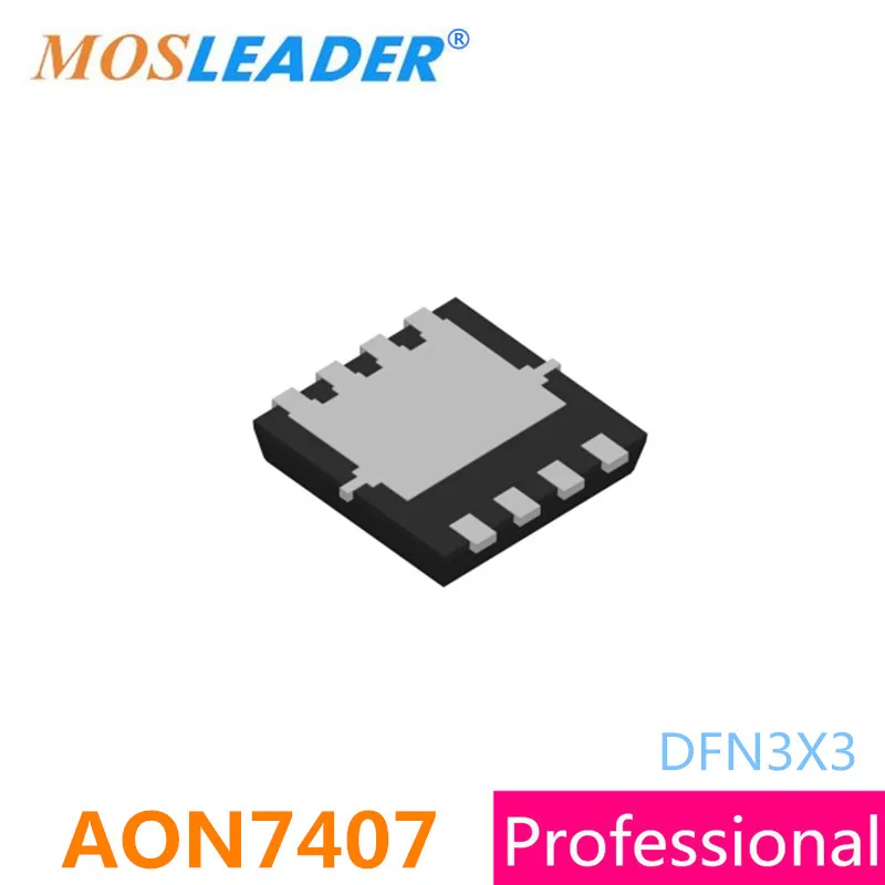 

Mosleader Mosfet AON7407 DFN3X3 100PCS 500PCS 1000PCS DFN 3X3 QFN 3X3 40A 20V P-Channel 7404 Chinese High quality