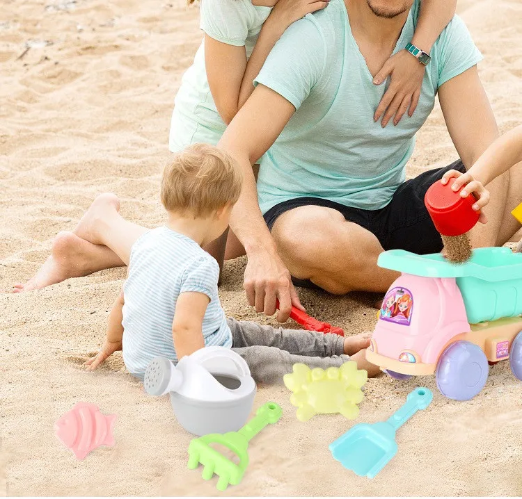 

Children's Sand Box Beach Toys Sand Table Sand Bucket Set Soft Rubber Beach Cube Eco Friendly Colorful Castle Bucket Outdoor Fun