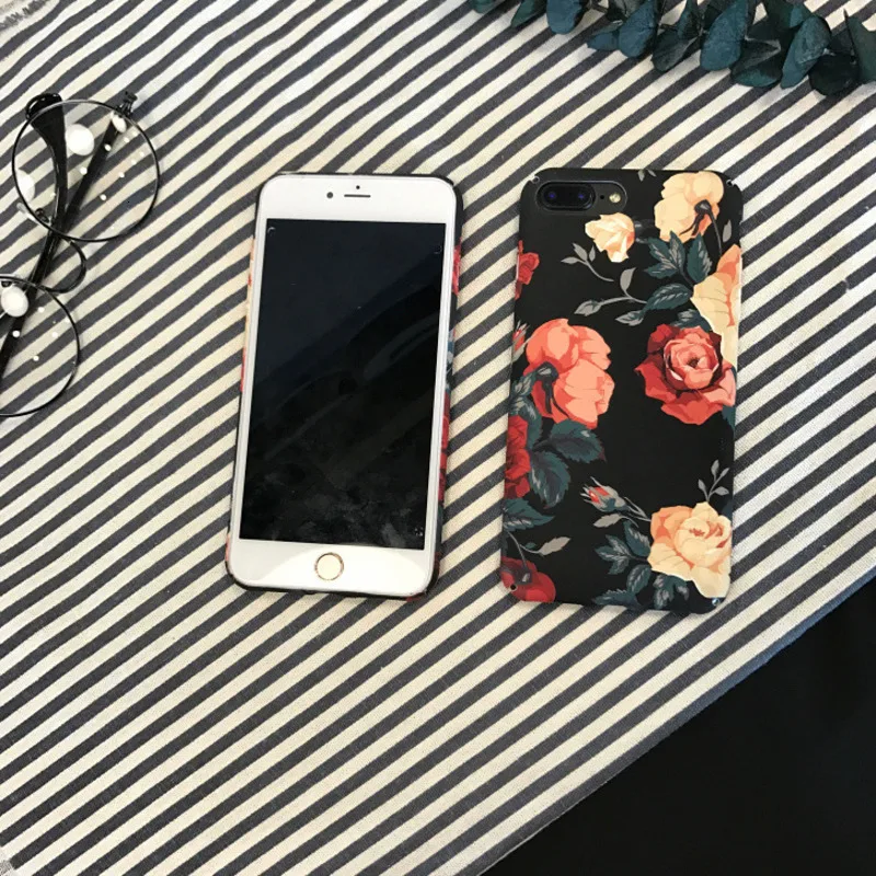 Винтажный чехол для телефона с розами iPhone11 X XS XR XSMax 8 7 6 6S PluS жесткий защитой от