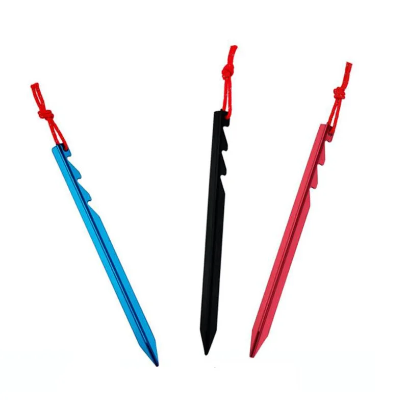 10 шт алюминиевый сплав тент колышки гвозди с веревкой легкий Открытый Кемпинг