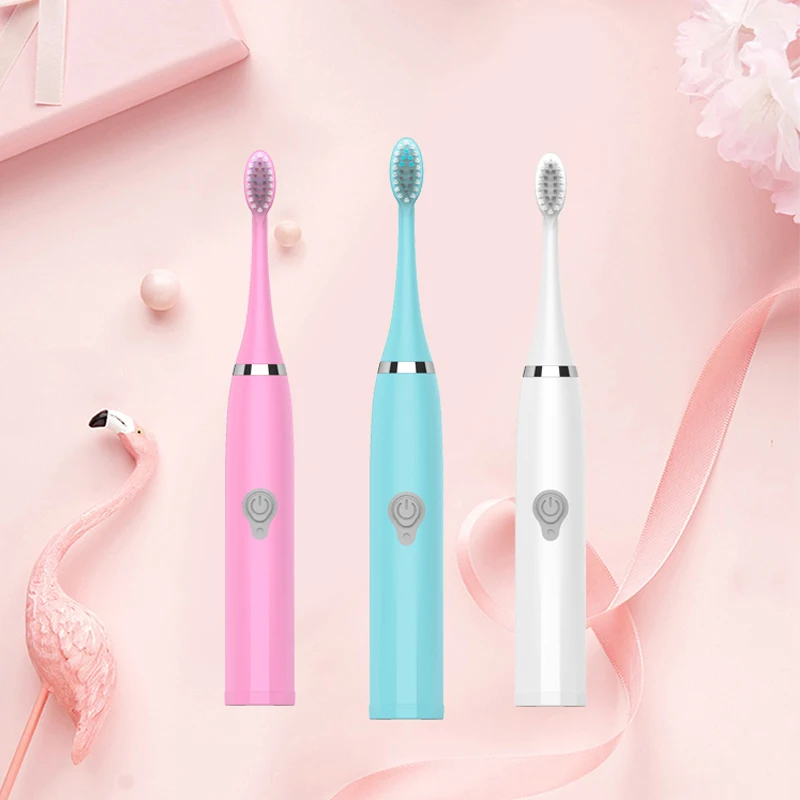 

New Adults Electric Toothbrush IPX7 Waterproof Sonic Toothbrush 3 Soft Toothbrush Heads Oral Care Sonic Brush GH27