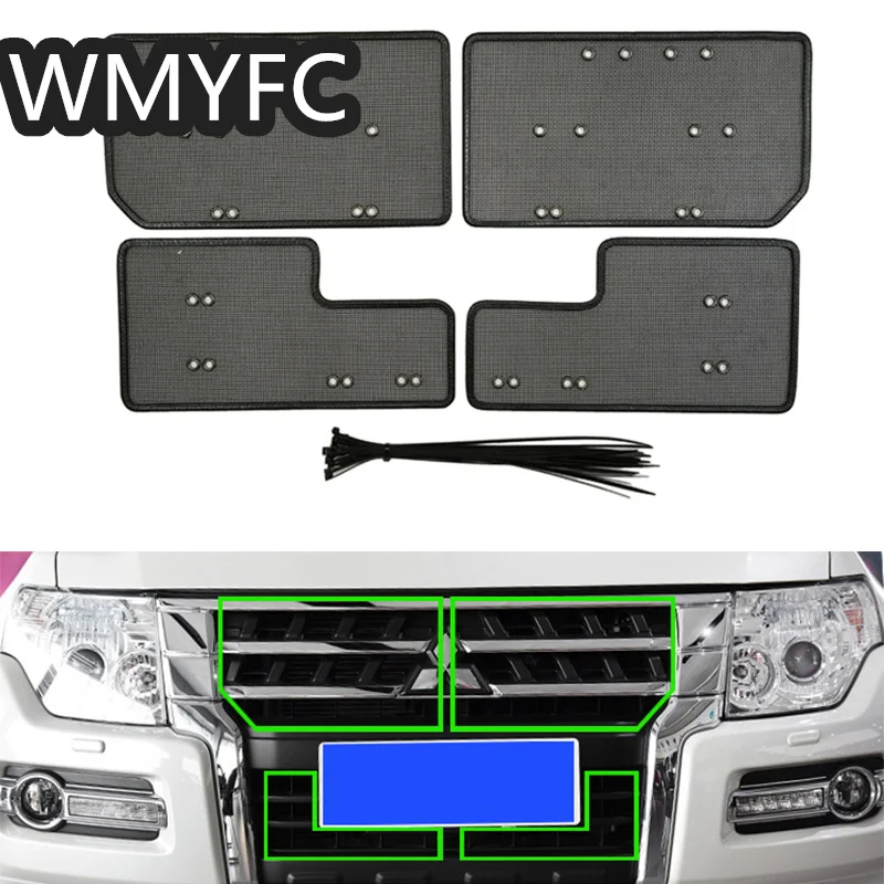 

Сетка для защиты от насекомых на переднюю панель автомобиля, сетка для защиты от насекомых, 2010 ~ 2020, аксессуары для Mitsubishi Pajero V93 V97