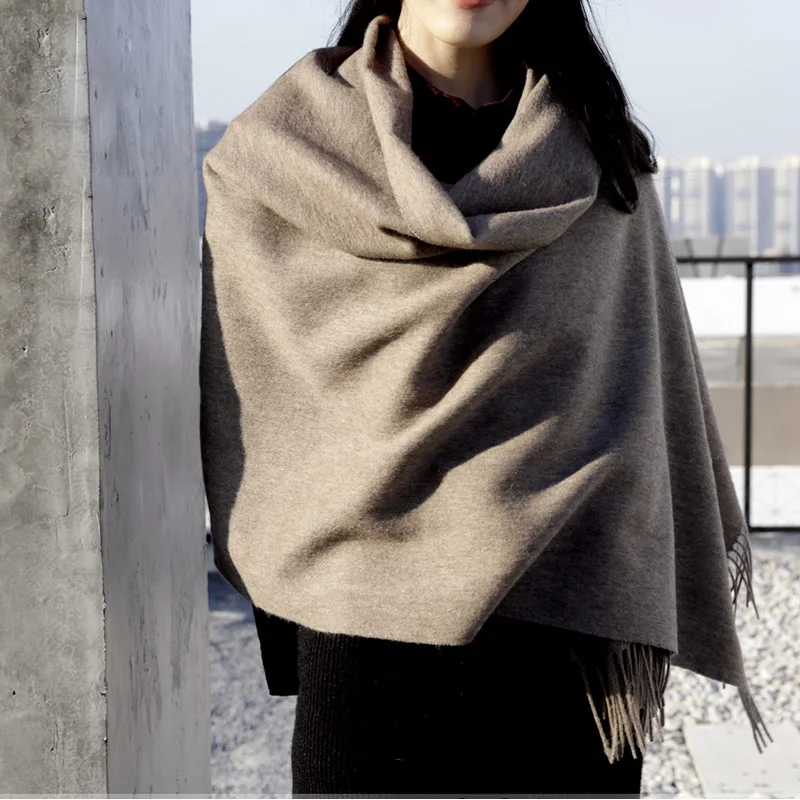 Большие размеры плед шарф женский зимний scarf шарфы женские платок шарф большой теплый вязаный большой шаль женская платки - Цвет: cashmere color