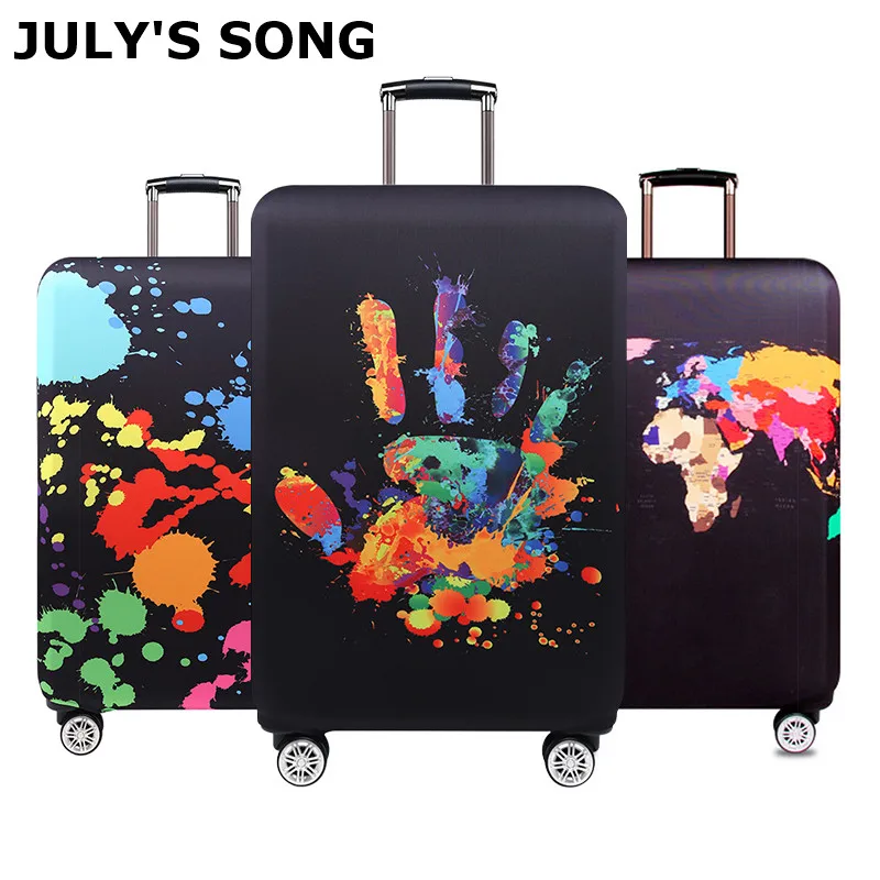Защитный чехол для багажа бренда JULY'S SONG на колесиках пылезащитный эластичный