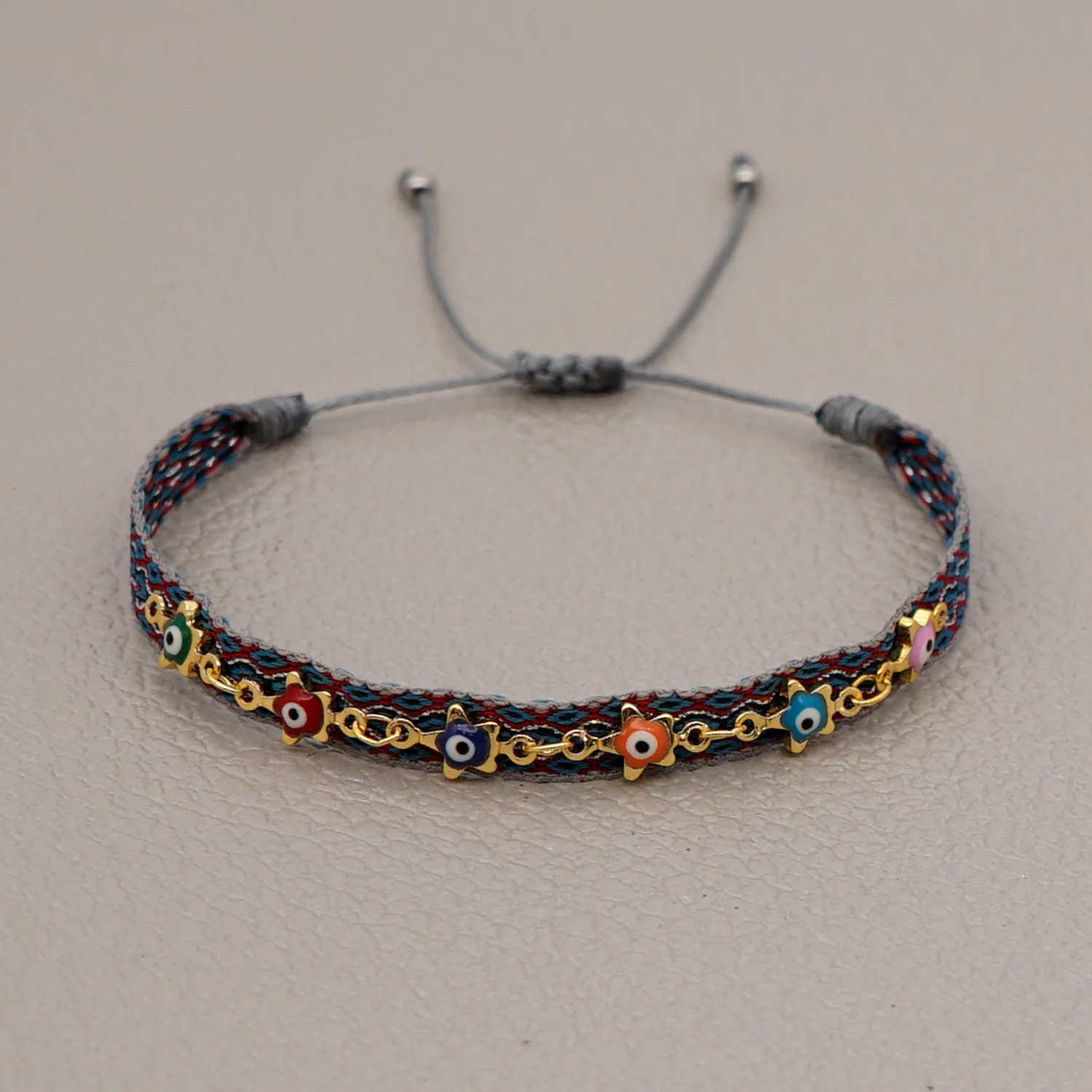 

Go2boho Evil Eye Bracelets Jewelry Braided Pulseras Femme 2021 Fashion Bohemain Jewellery Cloth Fabric Bracelet For Women Gifts