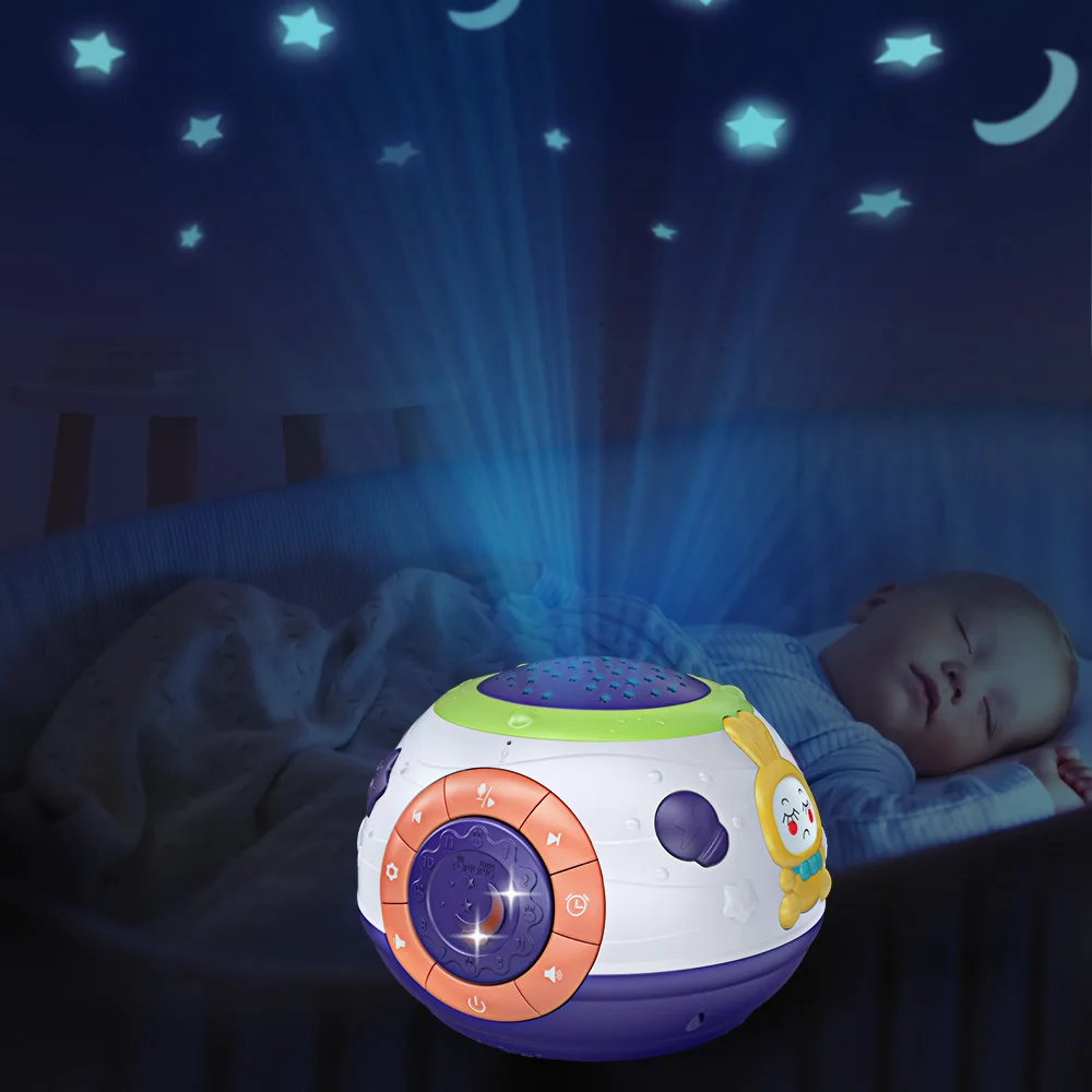 Luminous Pacify Baby Sleep Lamp Toddler Toys Children Night Light Projector Starry Sky Story Ball Projection Kids Birthday | Игрушки и