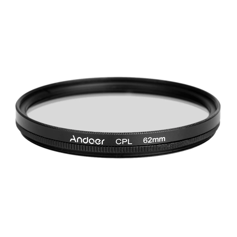 Комплект кругового фильтра Andoer 62 мм UV + CPL Close-Up 4 Star 8-Point круговой поляризационный