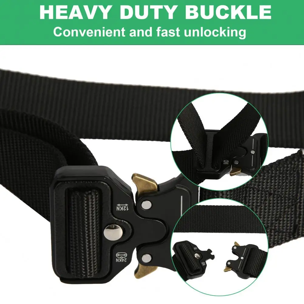 

3Pcs Heavy Duty Nylon Belt Quick-Release Metal Buckle Versatility Hiking Rigger Outdoor Camping Keychains Strap