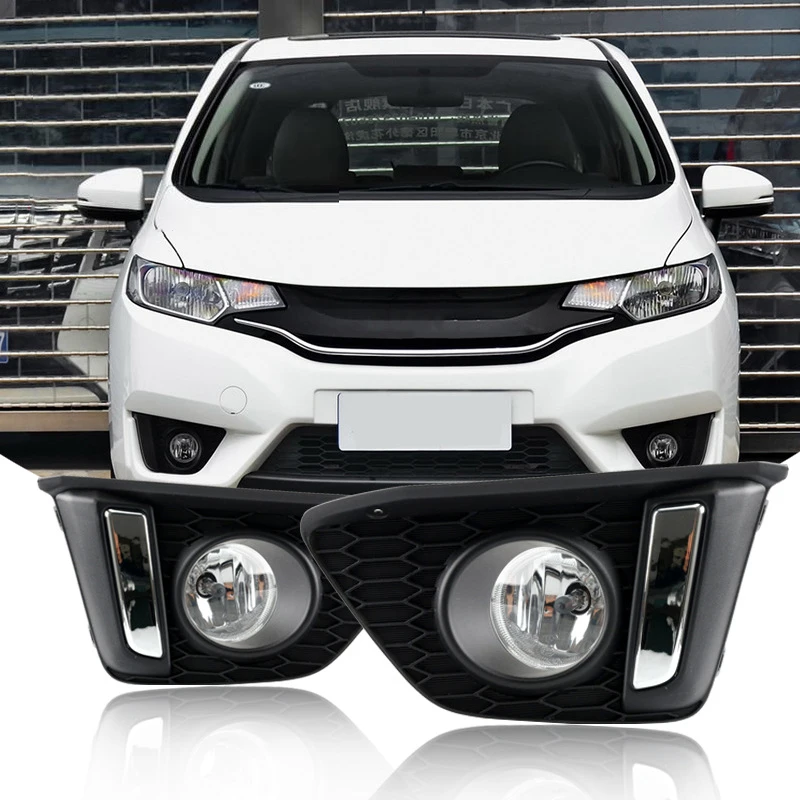

Car LED DRL Fog Lamps Light Clear Fog Lights with Harness for Honda FIT/JAZZ 2014-2017 Accessories