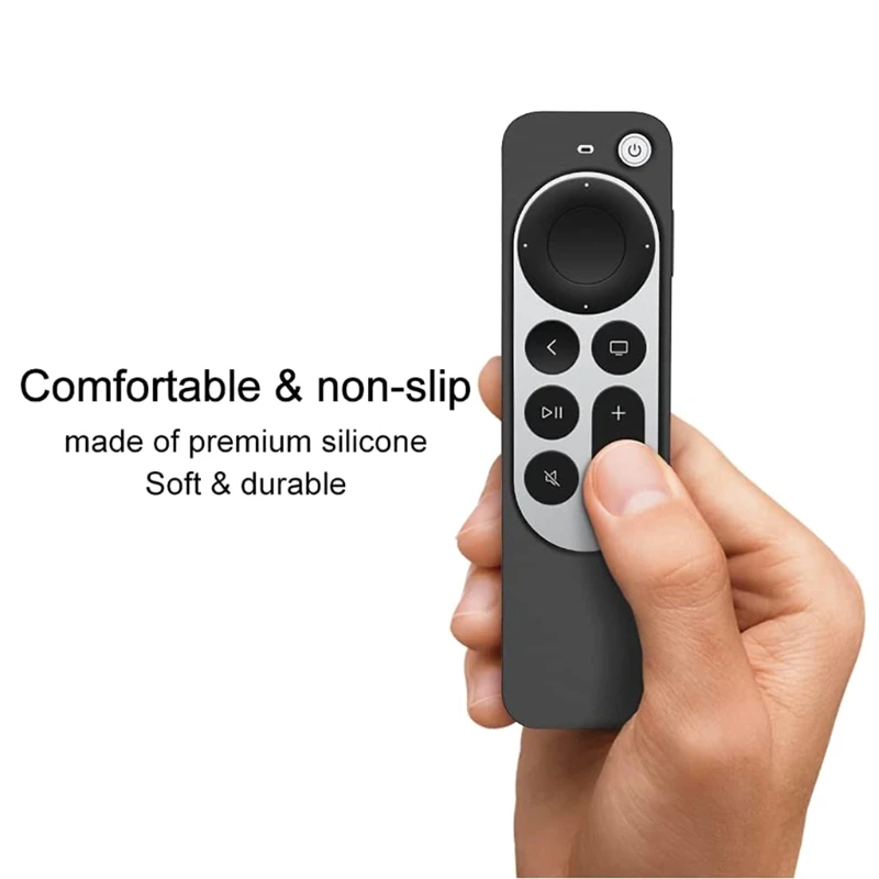 Fit for -Apple TV 4K Remote Controller Protective Sleeve Shockproof Case Anti-slip Full Body Portable Silicone Cover