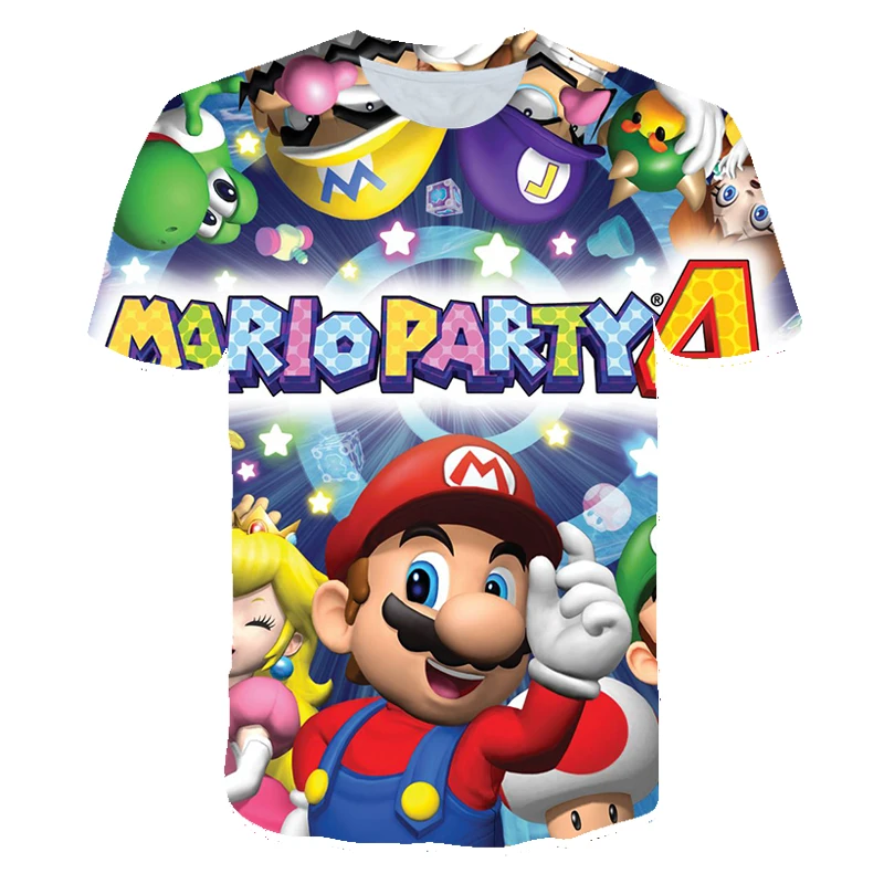 

Summer Fashion Hot Sale Anime Clothes Super Mario Children's Clothing Short Sleeve Top Funny Kids Boy Tee 3d Printe Girl T-Shirt