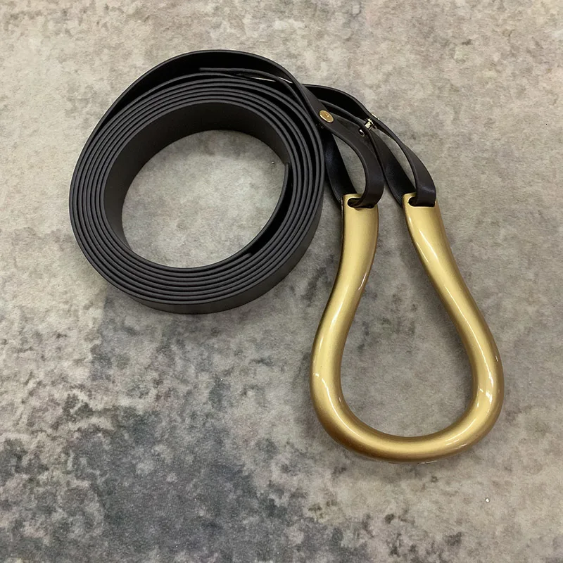 Luxury Leather Belts For Women High Quality Irregular Tuba Horse's Hoof shape Metal Buckle Fashion Double Waist Belt Accessories