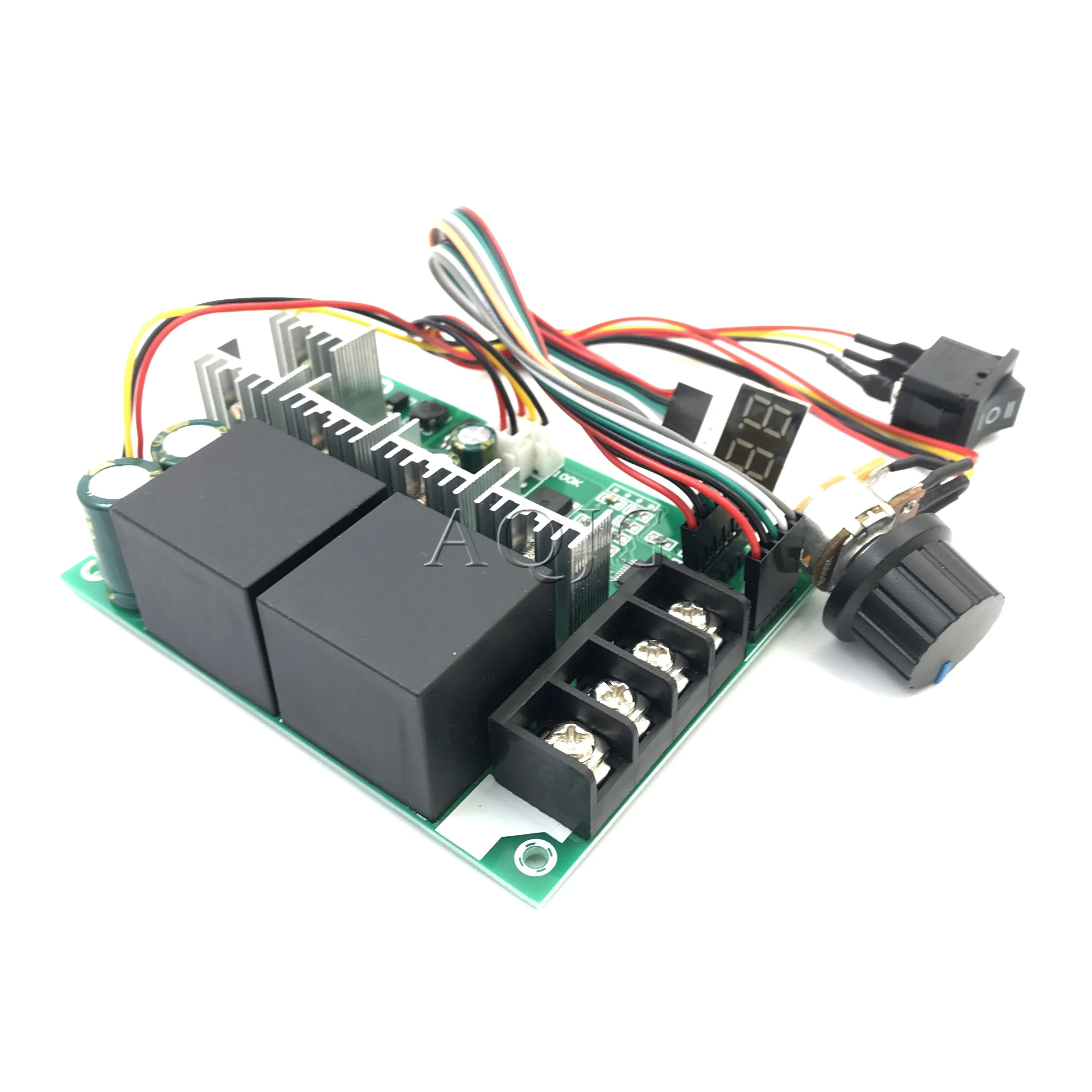 Цифровой LED дисплей ШИМ контроллер скорости двигателя постоянного тока DC 10 55 в 0