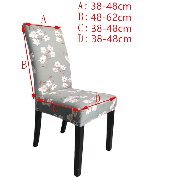 

1PCs Spandex Elastic Printing Dining Chair Slipcover Removable Anti-dirty Kitchen Seat Case Stretch Chair Cover for Banquet