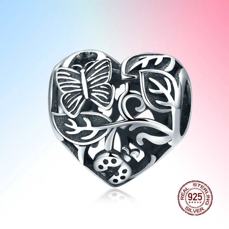 

Сад бабочек бусины Bijoux (украшения своими руками) Аутентичные 100% 925 стерлингового серебра подходят оригинальный кулон для женщин браслет, сд...