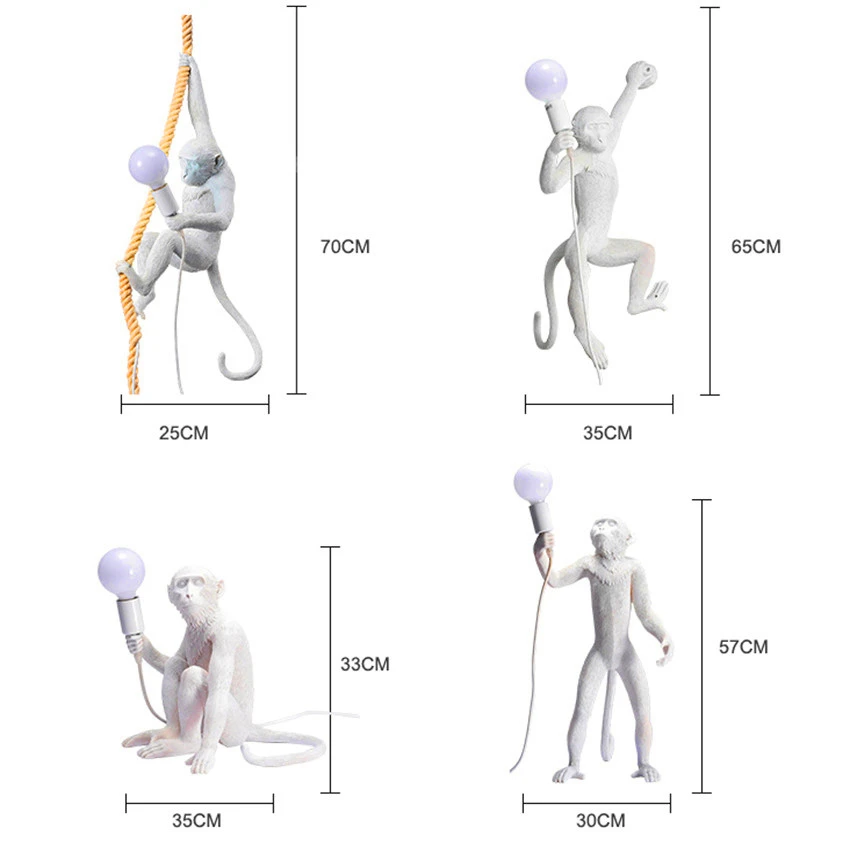 Современные разноцветные обезьянки американский кантри пеньковая веревка