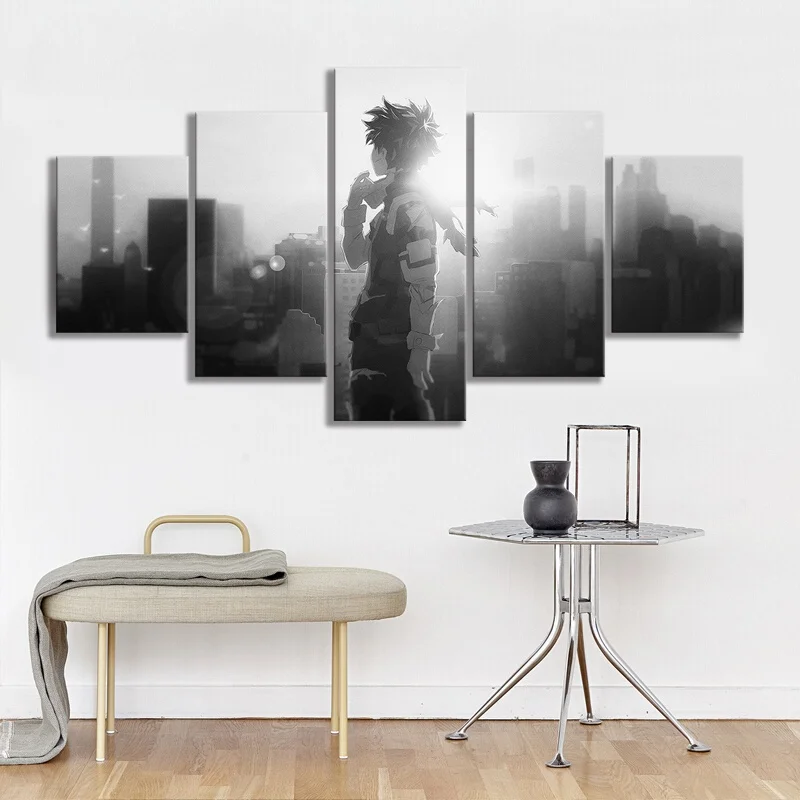 

Japanese Anime My Hero Academia Oil Painting Living Room Decoration Izuku Wall Poster Canvas Art Paints Wall Stickers Murals