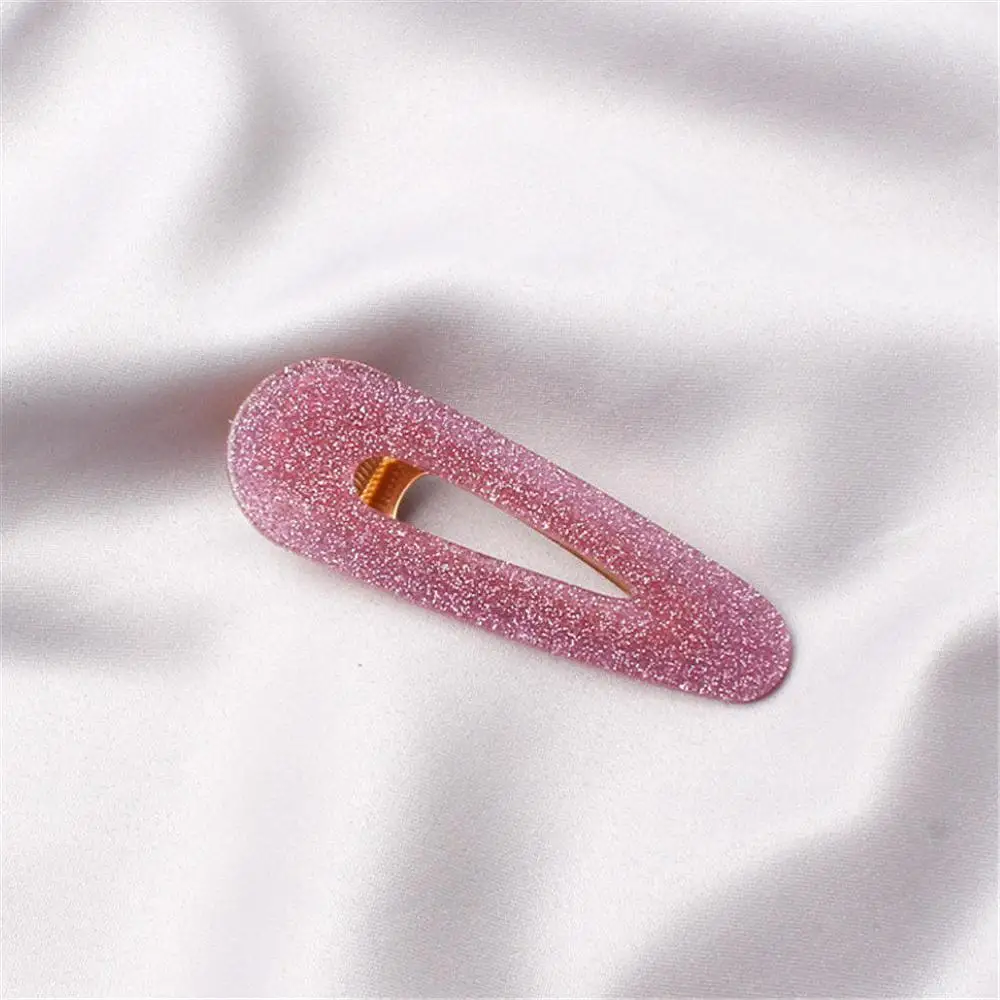 rose red drop Винтажные полые геометрические заколки для волос для женщин капли воды Акриловые Блестящие оловянные фольга шпильки с блестками аксессуары para el cabello - Цвет: rose red drop
