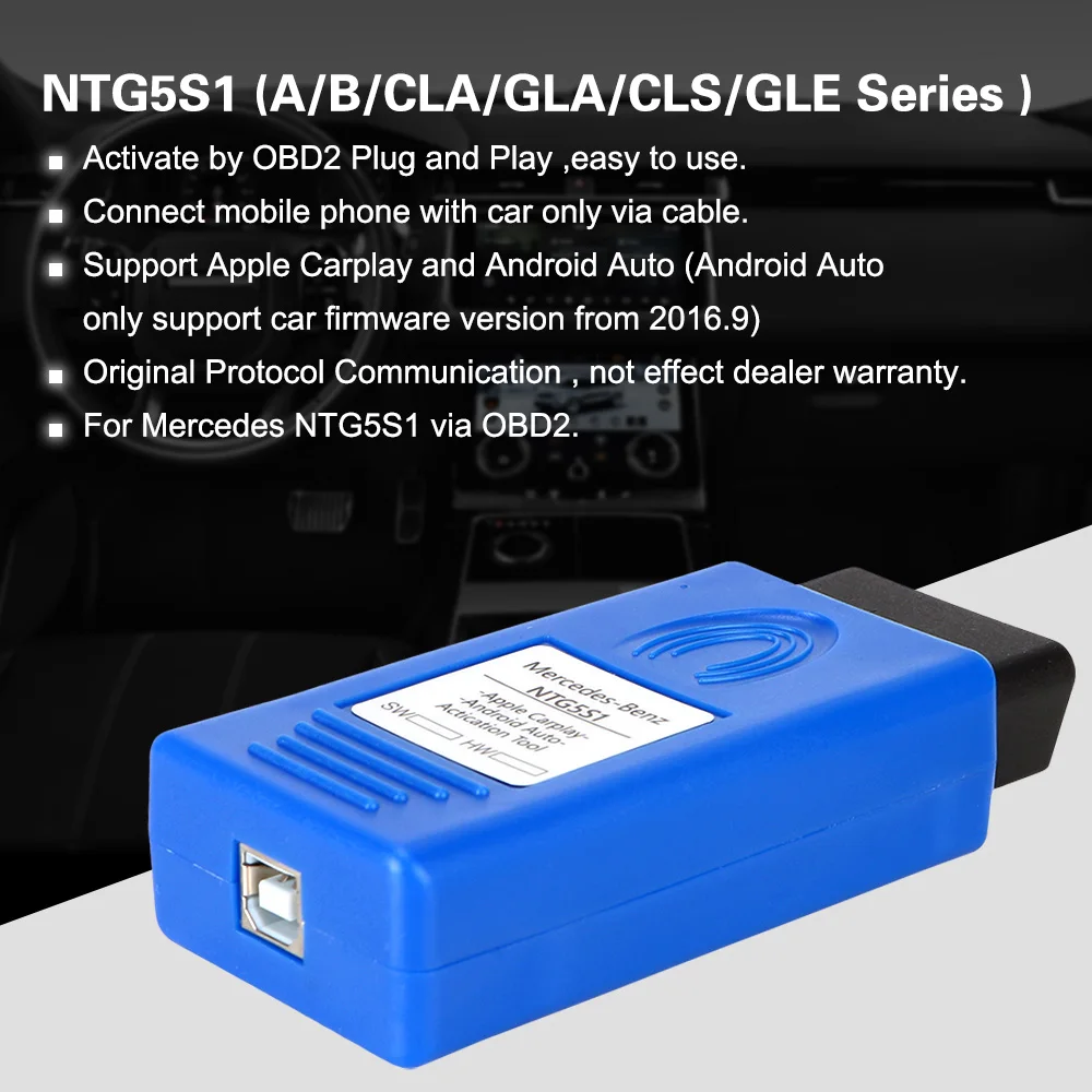 NTG5 S1 Auto OBD Activator Carplay For IOS/Android Car Activation Tool Diagnostic Mercedes Benz |