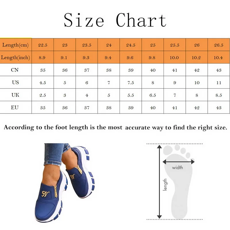 

2021 Women's Chunky Sneakers Solid Platform Shoes Thick Bottom Zipper Women Vulcanized Shoes Sneakers Zapatos De Mujer