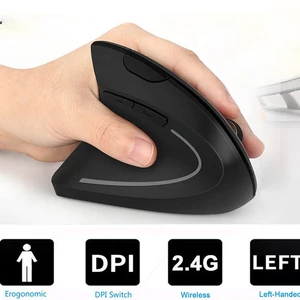 left hand wireless mouse ergonomic vertical computer gaming mice 80012001600 dpi usb optical 5d mause gamer for laptop pc free global shipping