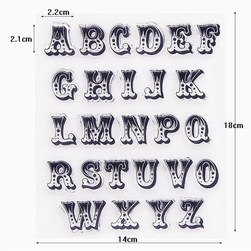 14*18 см буквы H прозрачные штампы/силиконовые уплотнения роликовый штамп для