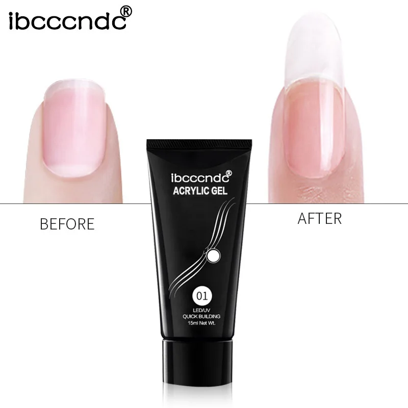 9 цветов 15 г акриловый твердый поли розовый белый прозрачный СВЕТОДИОДНЫЙ