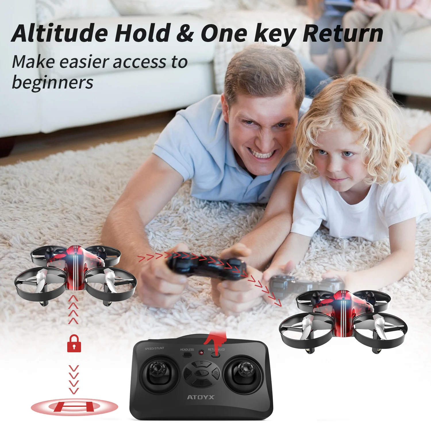 Мини Дрон Радиоуправляемый квадрокоптер вертолет с дистанционным управлением 4CH