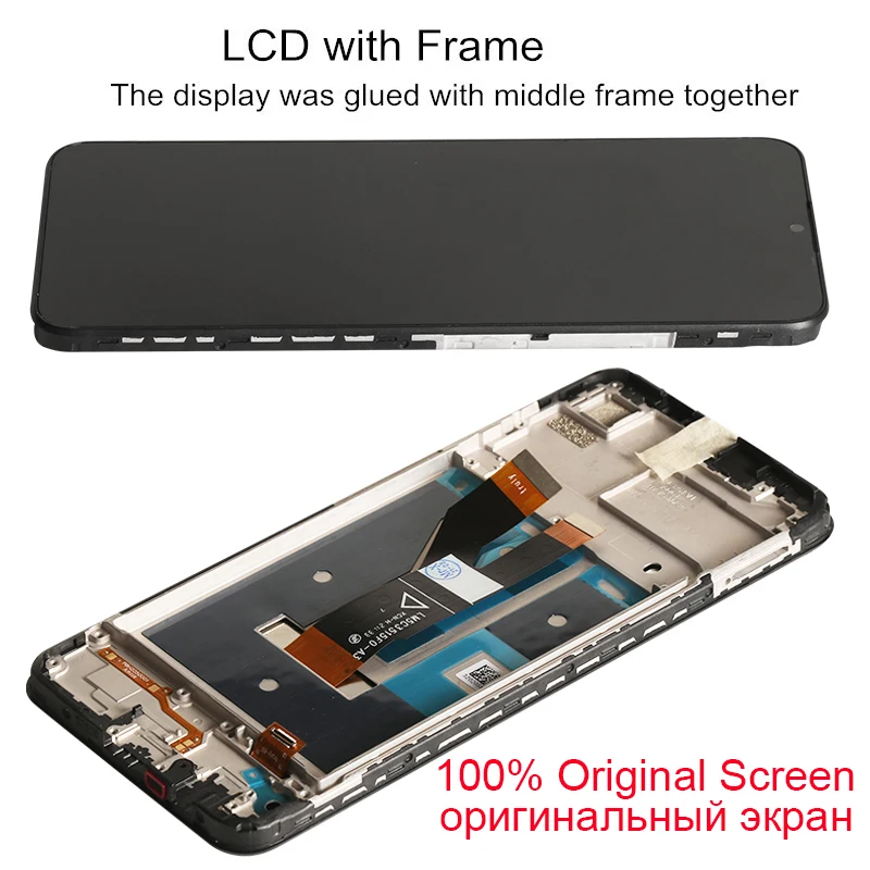original display for realme c11 2021 rmx3231 lcd display touch screen with frame replacement for oppo realme c11 2021 screen free global shipping