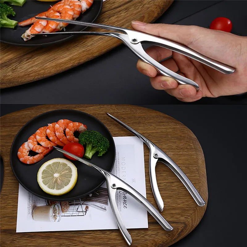 

Stainless Steel Shrimp Peeler Prawn Shrimp Deveiner Fishing Kitchen Easy Peel Shrimp Clamp Housewife Handy Kitchen Peel Tool