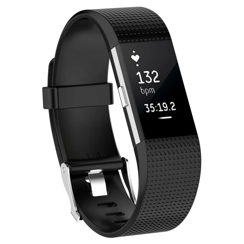Мягкий силиконовый сменный ремешок для смарт-браслета Fitbit Charge 2 с пульсометром |