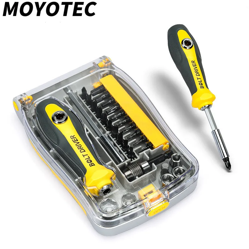 MOYOTEC 28 In 1 Screwdriver Set Multi-Bit Tools Repair Torx Screw Driver Screwdrivers Kit Household Hand Tools Combination Tools