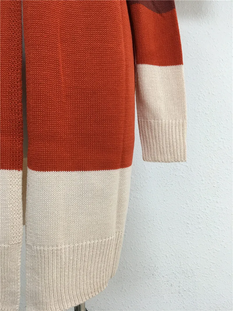 

Women's Knitted Striped Long Cardigans Sweater Long Sleeve V-Neck Female Sweaters Cardigans Autumn Coat Plus Size Dropshipping