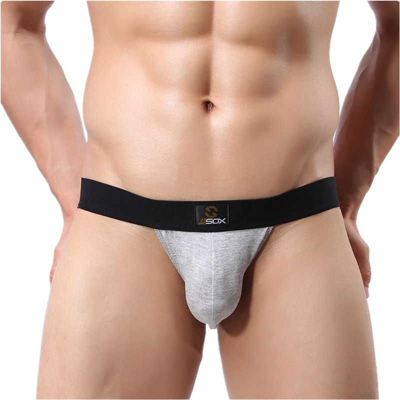 Мужские трусы джоки из модала черные удобные стринги сексуальное нижнее белье