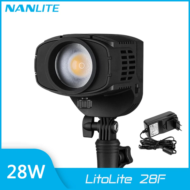 Nanguang Nanlite Litolite 28F светодиодный COB светильник 28 Вт 5600K с регулируемой яркостью фокус для фотосъемки для студийной камеры точесветильник ильник