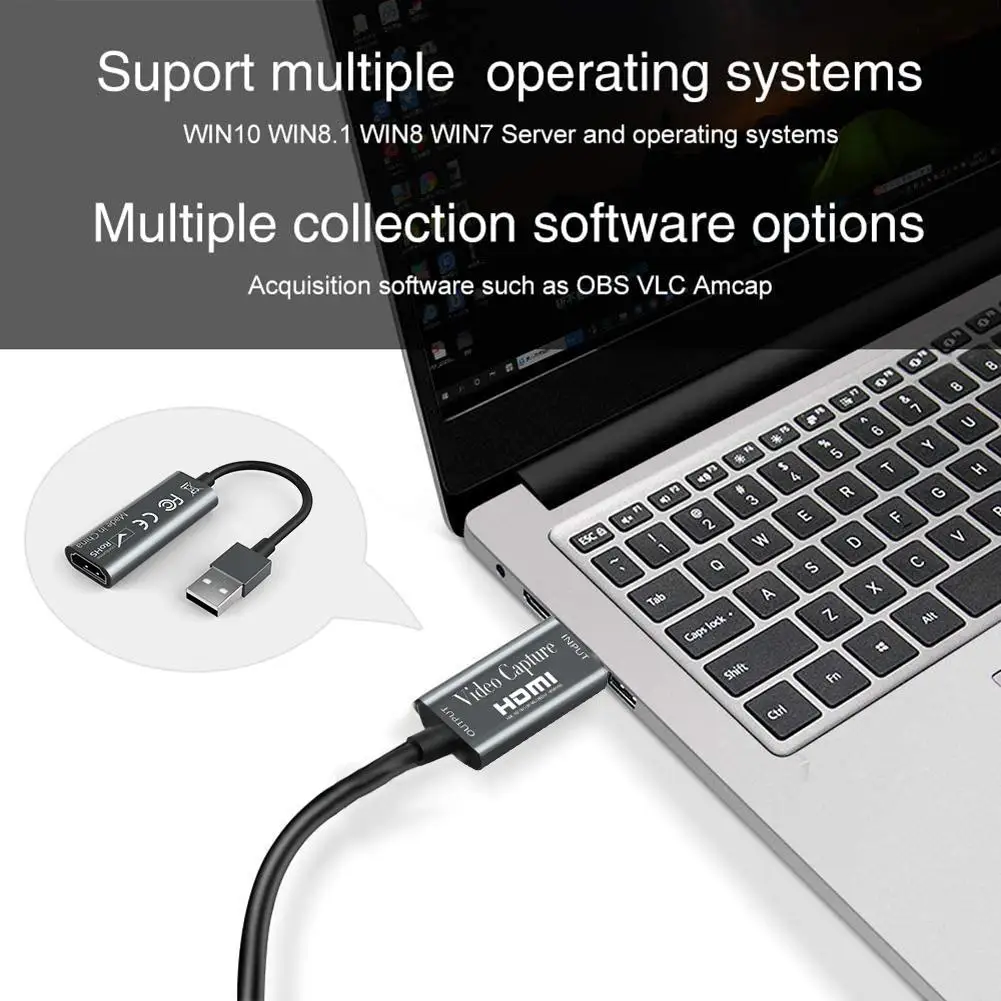 Карта видеозахвата HDMI USB 2 0 HD1080P|Карты видео- и ТВ-тюнеров| |