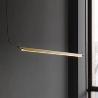 post modern simple office led pendant lights dining room restaurant kitchen luxury hanging lamps personality aluminum strip lamp