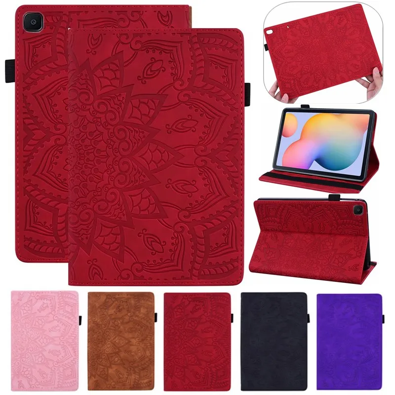 

Coque For Samsung Galaxy Tab S6 Case 10.5 Inch 2019 SM-T860 T865 Smart Tablet 3D Leather Embossed Cover Funda for Tab S6 Case
