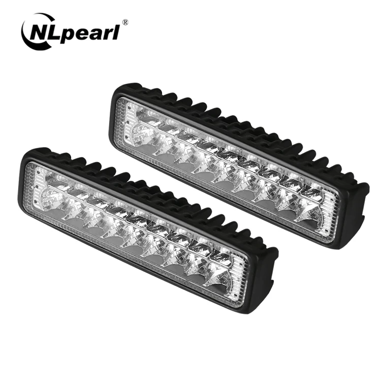 NlpearL 12-24V " светодиодный противотуманные Автомобильные фары красный синий желтый 5 стиль мигающий светодиодный свет для полиции для внедорожника грузовика трактора 4X4 ATV - Цвет: 2 piece-12 modes